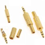 فیش هدفن ۳٫۵mm استریو فلزی طلایی