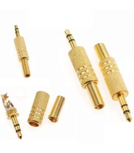 فیش هدفن ۳٫۵mm استریو فلزی طلایی