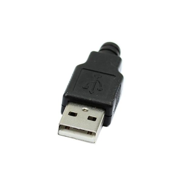 كانكتور USB-A نری لحیمی (Plug) به همراه کاور