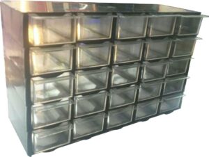 جعبه قطعات کشویی 25 خانه