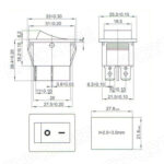 کلید راکر بزرگ چراغ دار 30 آمپر