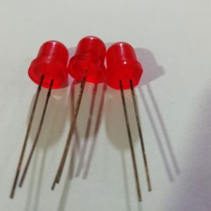 LED قرمز مات 8mm تایوانی بسته 5 تایی