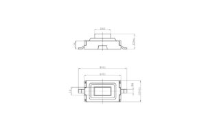 تک سوئیچ 3x6x2.5mm سفید پکیج SMD