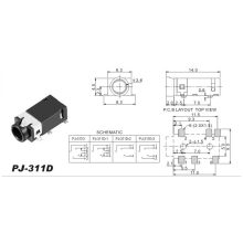 جک هدفن 3.5mm 6Pin مدل PJ311D SMD