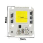 ال‌ای‌دی 50 وات 220 ولت COB سفید مهتابی 58×50 برندCY