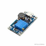 ماژول رگولاتور DC به DC افزاینده MT3608 دارای ورودی میکرو USB و قابلیت تنظیم ولتاژ خروجی