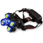 چراغ پیشانی هدلایت شارژی قوی ۵ لامپه زوم دار Rotary