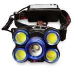 چراغ پیشانی هدلایت شارژی قوی ۵ لامپه زوم دار Rotary