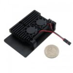 کیس (قاب) یکپارچه هیتسینک رزبری پای 4 - تمام فلزی - دارای دو فن (رنگ مشکی)