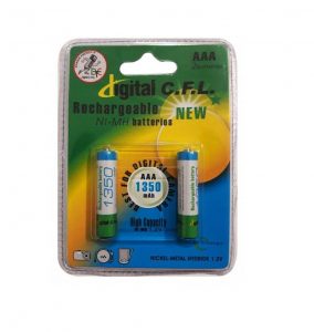 باتری نیم قلمی قابل شارژ CFL مدل 1350mah AAA بسته 2 عددی