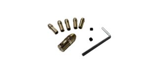 سه نظام پنج سر با قطر شافت 2.3mm و سایز مته 0.6 تا 3mm