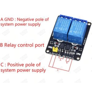 ماژول رله 5 ولت 2 کانال