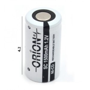 باتری شارژی اوریون (ORION) مدل SC 1500mAh 1.2V NI-CD