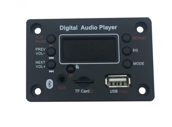 پخش کننده بلوتوثی 12V پنلی MP3 پشتیبانی از MicroSD و USB با ریموت کنترل
