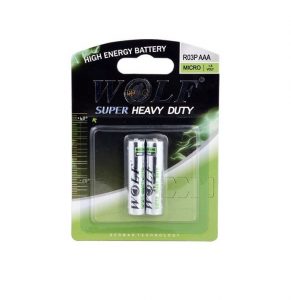 باطری نیم قلمی دوتایی کارتی ولف