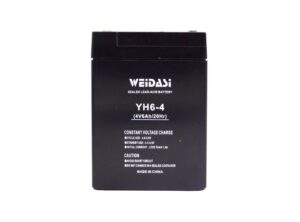 باتری خشک 4 ولت 6 آمپر ساعت مارک Weidasi