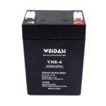 باتری خشک 4 ولت 6 آمپر ساعت مارک Weidasi