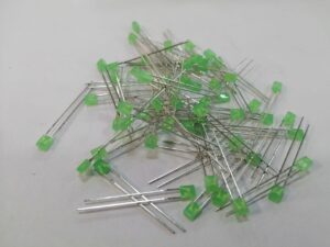 LED سبز مربعی سه میلی متر تایوانی بسته 1000 عددی