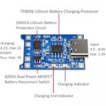 ماژول شارژر باتری لیتیومی TC4056/TP4056 با USB TYPE C و مدار محافظ