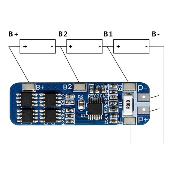 ماژول محافظ شارژ 3 سل 10A مدل HX-3S-01