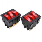 کلید راکر 3 پل چراغدار 9 پین