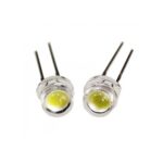 LED کلاهی چیپ بزرگ سفید 5mm بسته ۱۰ عددی