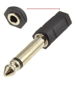 تبدیل فیش AUX 3.5 به نری میکروفن 6.3mm مونو