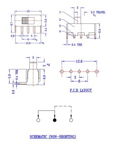 کلید کشویی دو حالته رایت مدل SS12F23G7