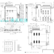 سوکت سیم کارت Micro Sim اتوماتیک 6 پین