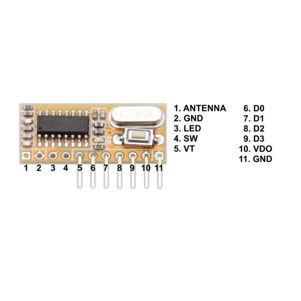 ماژول RXC6 گیرنده کدلرن 315MHZ