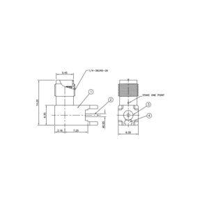 کانکتور آنتن رو بردی رایت SMA-KWE-F