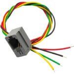 سوکت آویز تلفن ۶۱۶M RJ11 سیم ۲۵ سانتی