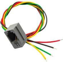 سوکت آویز تلفن ۶۱۶M RJ11 سیم ۲۵ سانتی