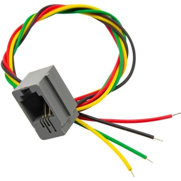 سوکت آویز تلفن ۶۱۶M RJ11 سیم ۲۵ سانتی