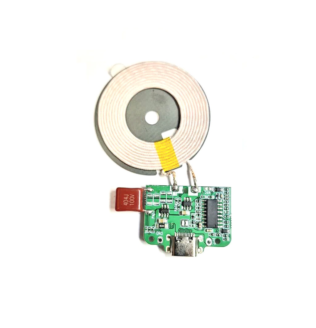 ماژول شارژر وایرلس 15W با ورودی Type-C به همراه صفحه کویل شارژ