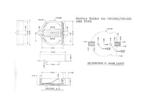 جاباتری سکه ای CR1220 SMD