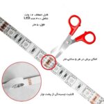 LED نواری RGB درشت 5050 60Pcs رول 5متری