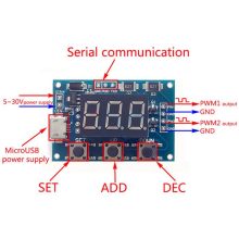 ماژول ژنراتور دو کاناله PWM با نمایشگر LED