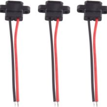 کانکتور مادگی  Type-c پنلی 2 پین سیم دار فشاری