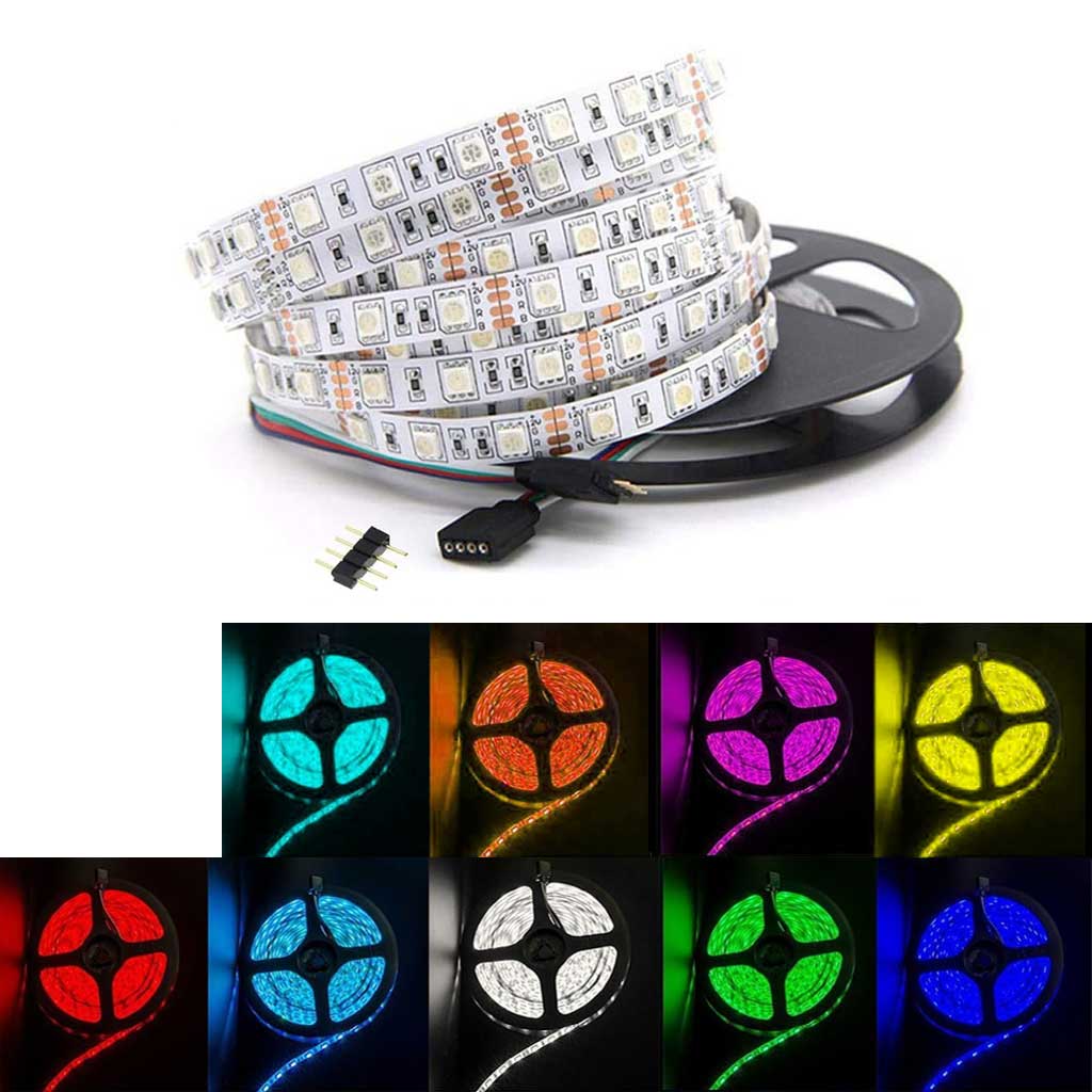 LED نواری RGB ۶۰Pcs رول 5 متری - قم الکترونیک