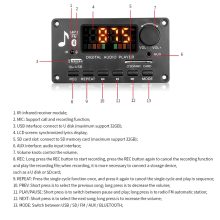 پخش کننده MP3 PLAYER پنلی بلوتوثی ولوم دار دارای آمپلی فایر 2X40W مدل KH-G022