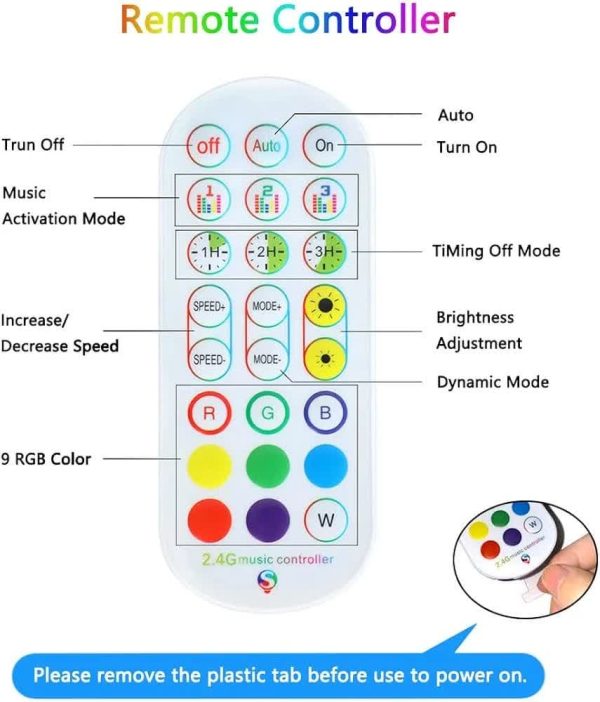 ریموت کنترل RGB ریسه آیسی دار بلوتوث و موزیکال