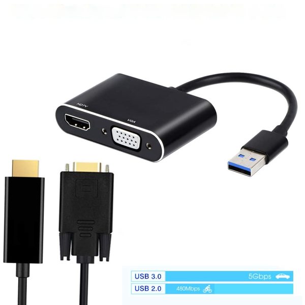 تبدیل USB به HDMI/VGA