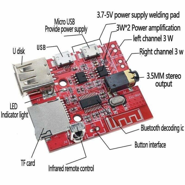 ماژول بلوتوث صوتی با ریموت مدل HW-772