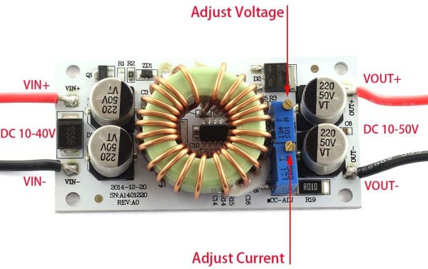 ماژول مبدل DC-DC افزاینده 250W برد آلومینیومی