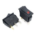 کلید راکر باریک یکطرف چراغدار KCD3-301N