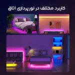 پک کامل ریسه RGB به همراه ریموت و آداپتور