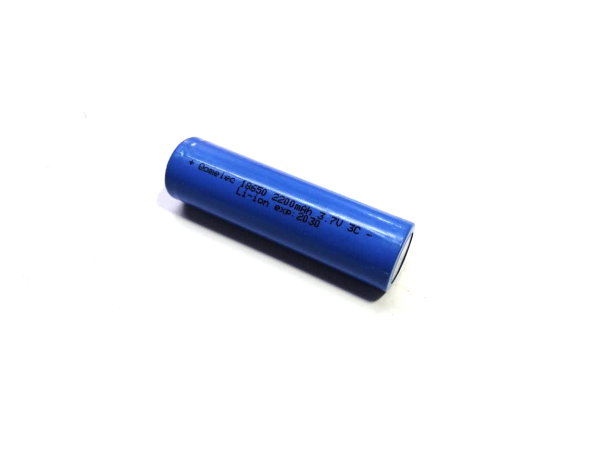 باتری لیتیومی18650 QOMELEC ظرفیت 2200mA با ضریب تخلیه 3C