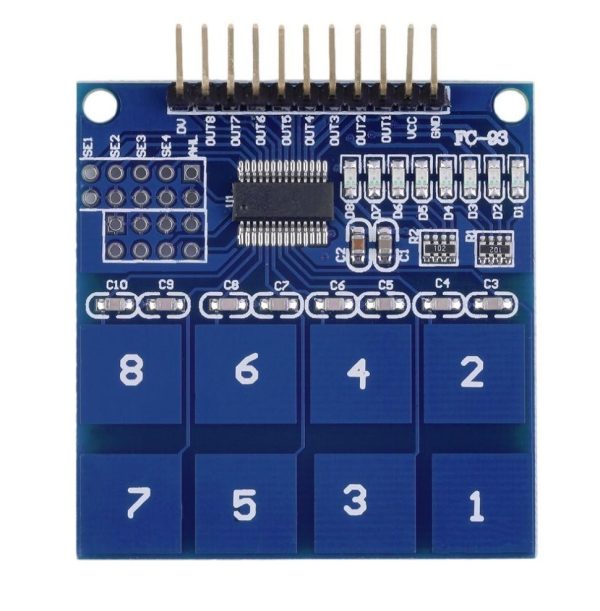 صفحه کلید خازنی key pad touch TTP226 2×4 key