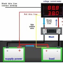 ماژول آمپرمتر و ولتمتر RED-BLUE 0-100V 0-50A DC